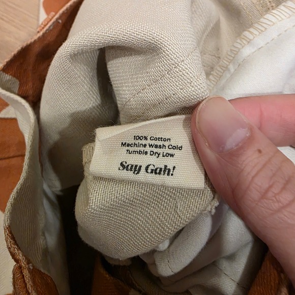 Lisa Says Gah Robyn Cow Print Jeans Brown Cream Wide Leg High Rise Size 26 - Picture 5 of 12